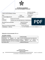 01 de Noviembre A 30 de Noviembre de 2021: Informe de Seguimiento Apoyo de Sostenimiento Regular