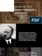 Studiul de caz:Dimensiunea religioasa a existentei
