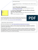 A Survey of Psychological Test Use Patterns Among Forensic Psychologists