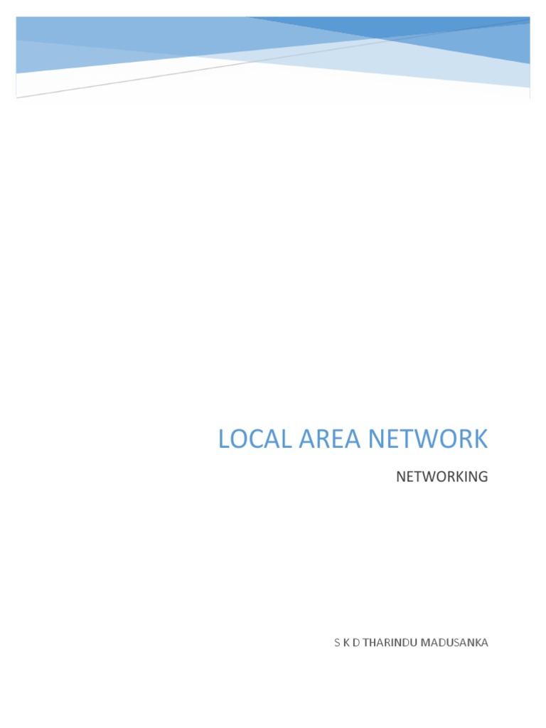 Local Area Network | PDF | Computer Network | Wi Fi