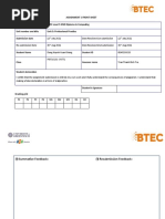 Assignment 1 Front Sheet Qualification BTEC Level 5 HND Diploma in Computing Unit Number and Title Unit 3: Professional Practice Submission Date