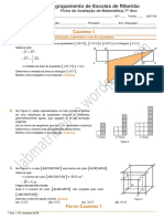 IJ EF EF AB: Ficha de Avaliação de Matemática - 7º Ano