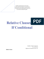 Informe de Relative Clauses and If Conditional