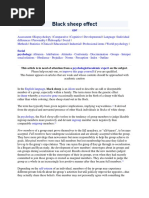 Black Sheep Effect and Group Identity | PDF | Social Group | Group
