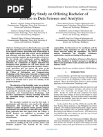 A Feasibility Study On Offering Bachelor of Science in Data Science and Analytics