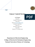 Linear Control System Design for Gyroscope State Regulation