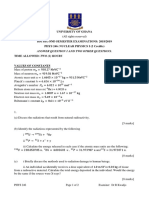 University of Ghana: Answer Question 1 and Two Other Questions