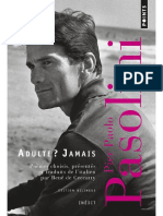 Adulte - Jamais - Une Anthologie Pier Paolo Pasolini