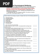 Psychological Scales