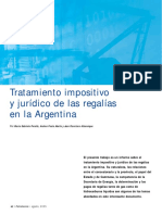 Regalias - Tratamiento Legal en Argentina - 050516