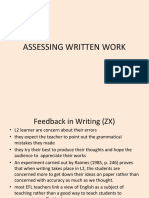 Assessing Written Work