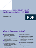 The Creation and Development of The European Union 1951-2020