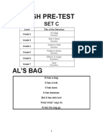 English Pre-Test: Al'S Bag