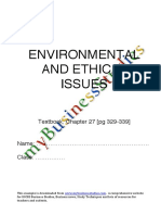 Environmental and Ethical Issues