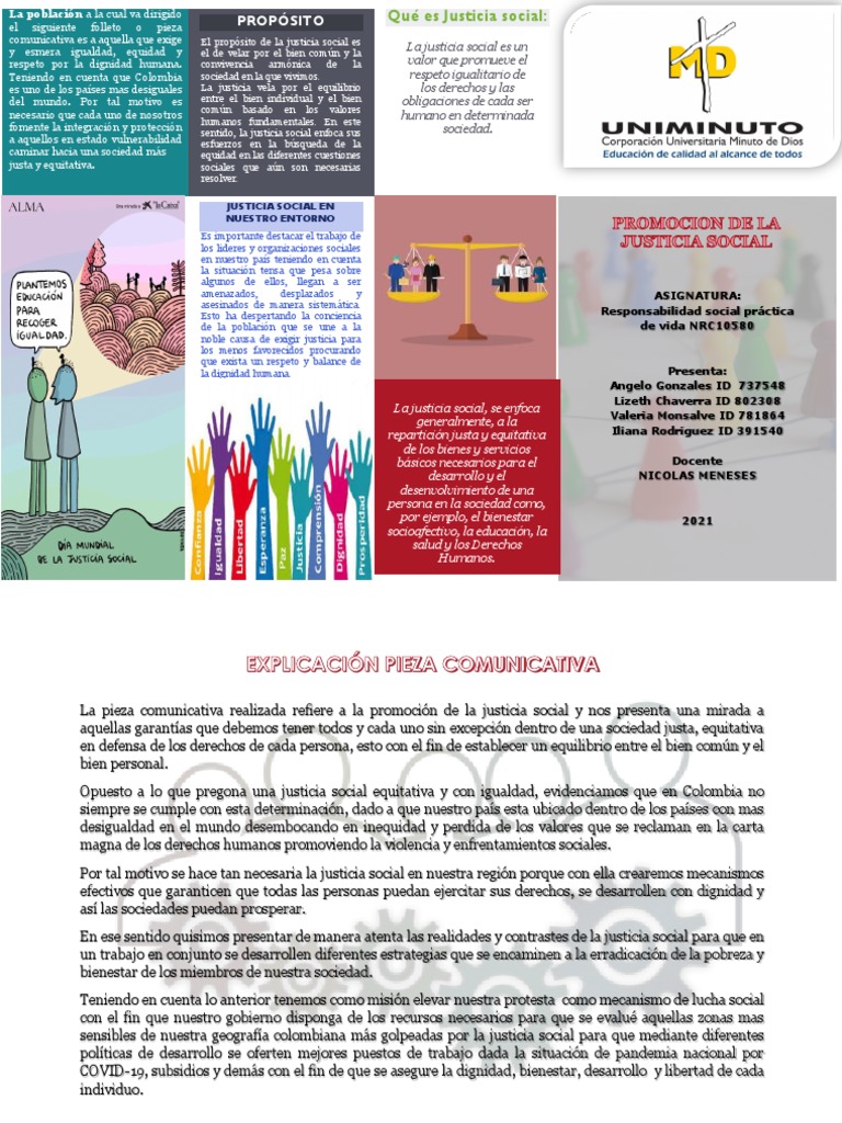 Justicia Social en Colombia | PDF | Justicia | Crimen y violencia