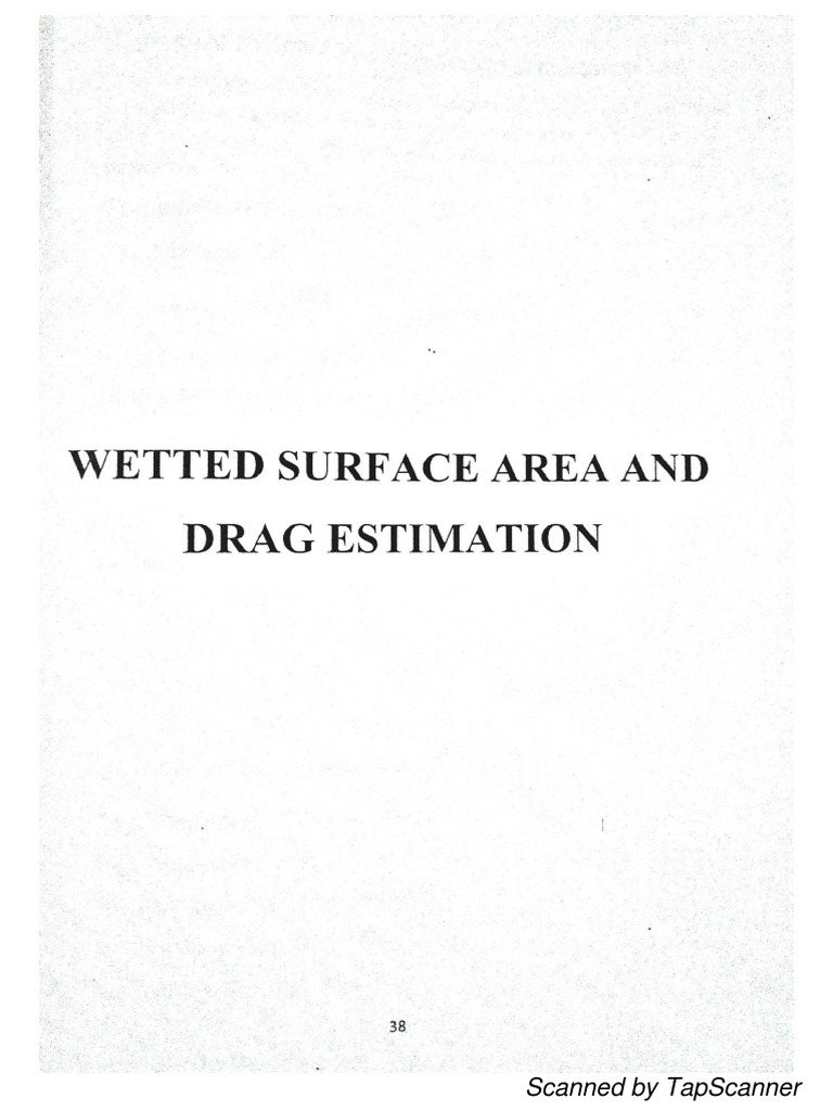 Wetted Surface Area and Drag Estimation PDF