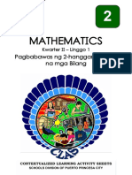 Math2 - q2 - Clas1 - Pagbabawas Sa 2 Hanggang 3 Digit Na Mga Bilang Na May Minuend Hanggang 999 - v1 JOSEPH AURELLO