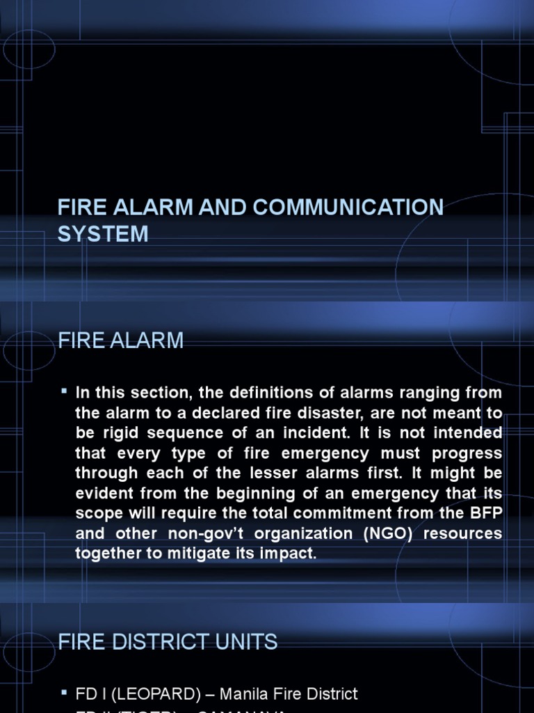 Fire Alarm and Communication System | PDF | Emergency | Public Safety