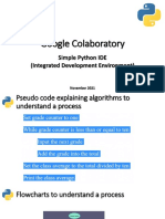T0 - Google IDE - Colaboratory