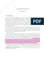 Introdução à linguagem matemática: significado de termos e estrutura de demonstrações