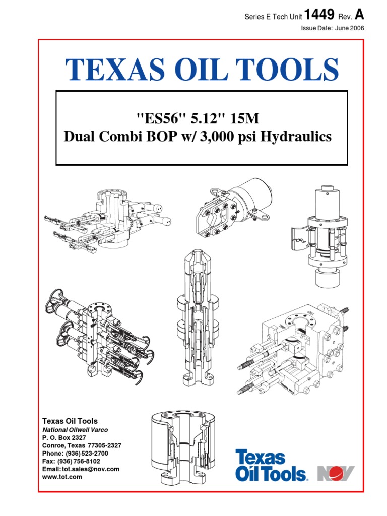 5.12-inch 15,000 psi Dual Combi BOP Manual | PDF | Piston | Mechanical ...
