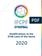 IFCPF - Modifications To The Laws of The Game - 2020
