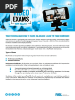 Your Personalised Guide To Taking RSL Graded EXAMS Via Video Submission