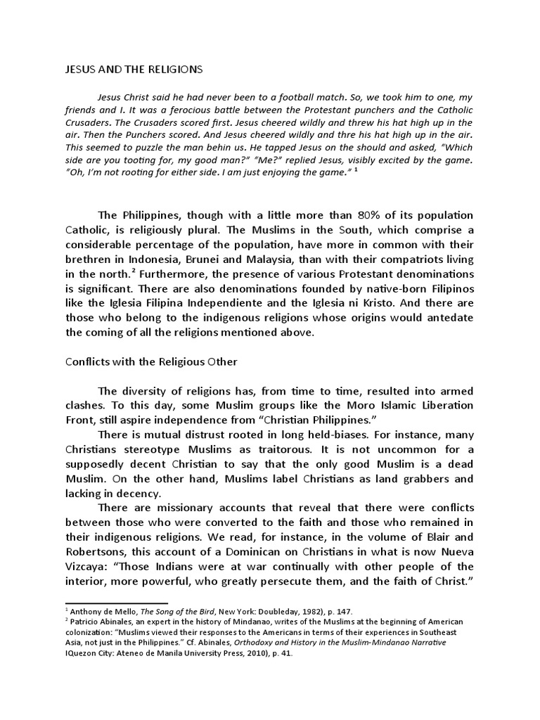 Jesus Religions Pdf Jesus Philippines