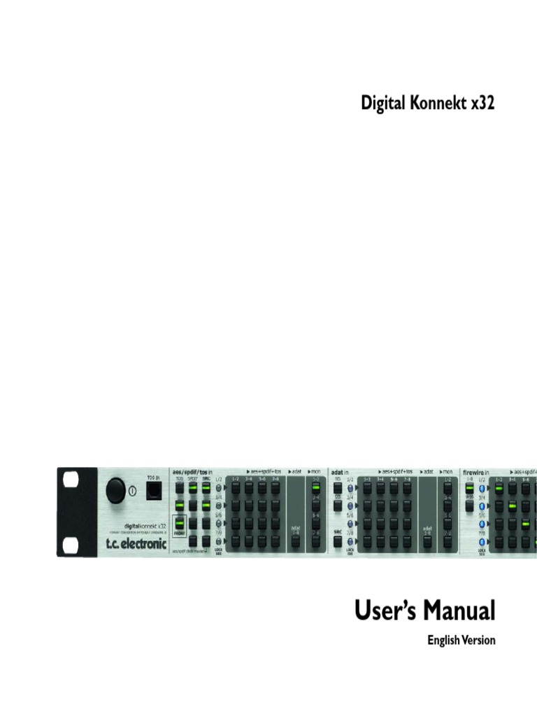 User's Manual Digital Konnekt x32 PDF Ac Power Plugs And Sockets Interference