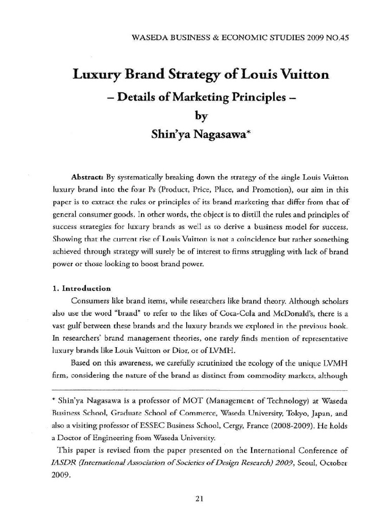 Louis Vuitton Luxury Brand Strategy | PDF | Pricing | Brand
