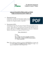 Indicaciones Empastados y CDs (Sustentación Virtual)