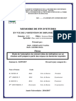 Etude de l’Adsorption Du Colorant (Bleu de Méthylène) Sur Un Charbon Actif Préparé à Partir Des Noyaux Du Genévrier Oxycédre