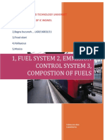 1, Fuel System 2, Emmision Control System 3, Compostion of Fuels