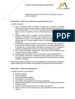 Indicaciones CV y Carta Recomendación