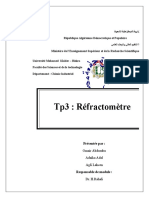 TP N3 Caracterisation Des Échantillons Pétroliers Par Un Réfractométre