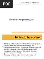 Module II: Programming in C: Amity School of Engineering and Technology