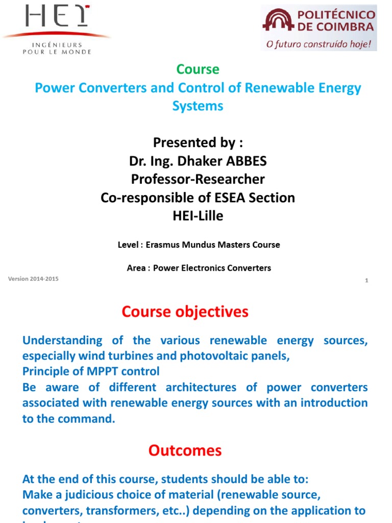 Power Converter Control in Renewables | PDF | Power Inverter ...