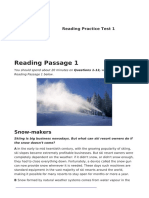 Reading Passage 1: Snow-Makers