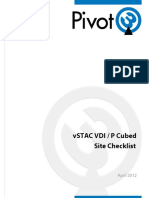 Vstac Vdi / P Cubed Site Checklist: April 2012