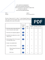 Evaluation Questionnaire