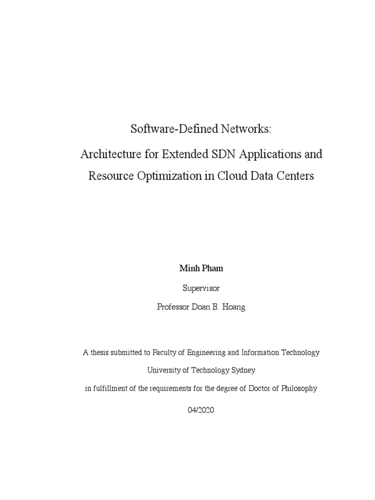 NFV and SDN in Resource Optimization | PDF | Computer Network | Cloud ...