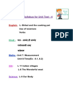 Syllabus For Unit Test - 4