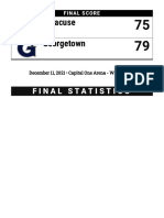 Syracuse Georgetown: Final Statistics