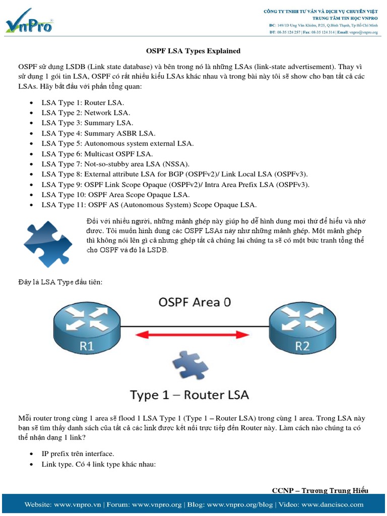 OSPF LSA Types Explained | PDF