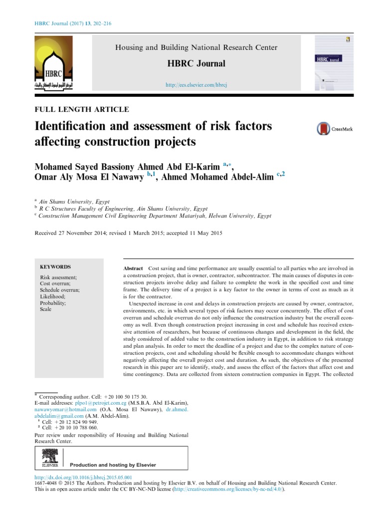 Risk Factors Affectin Construction | PDF | Risk