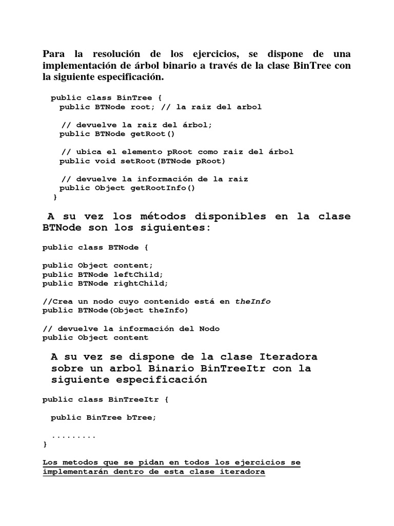 04 Ejercicios Arboles | PDF | Java (lenguaje de programación ...
