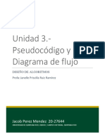 Unidad 3. - Pseudocódigo y Diagrama de Flujo