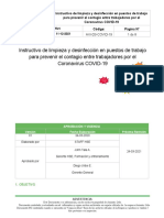 Instructivo de Limpieza y Desinfección V1