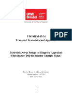 UBGM8M-15-M Transport Economics and Appraisal: Metrobus North Fringe To Hengrove Appraisal