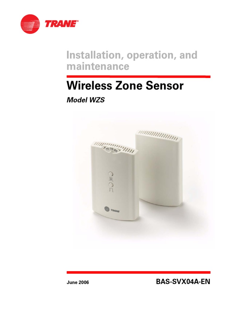 Wireless Zone Sensor: Installation, Operation, and Maintenance | PDF ...